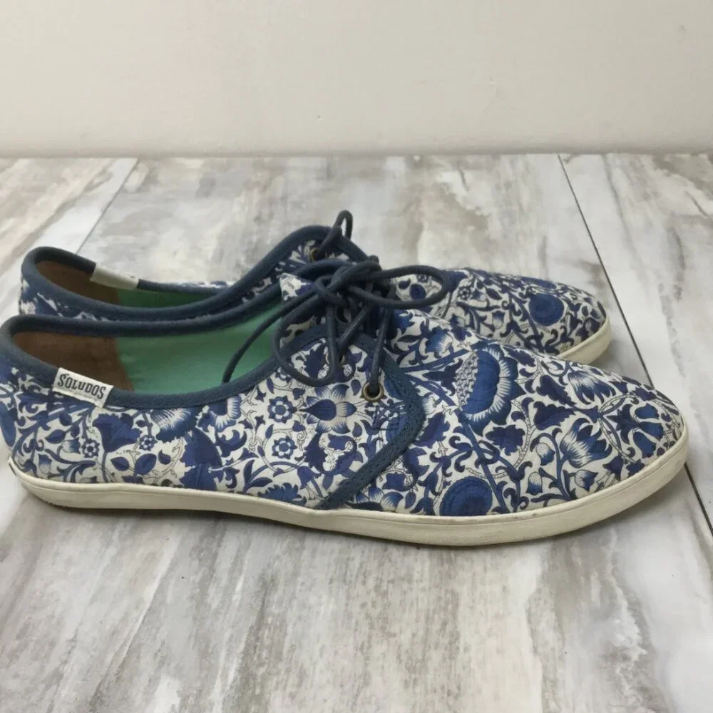 Soludos Blue Paisley Sneakers 8